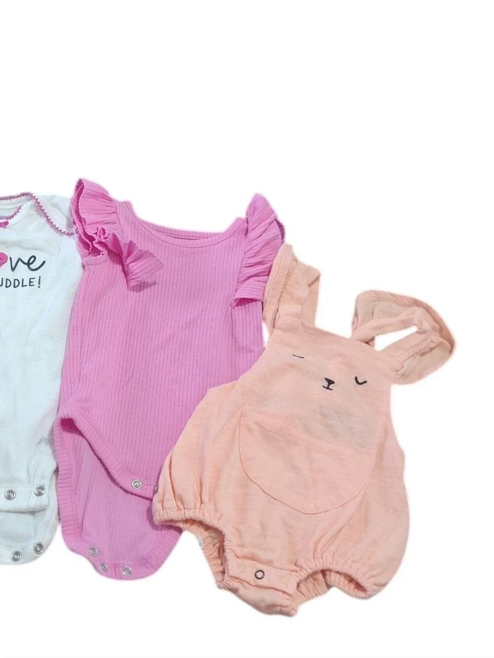 Carter's Cat & Jack Jessica Simpson Baby Girl Bodysuit Romper Bundle 5pc 0-6M